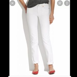 Madewell Rail Straight White Jeans, 28